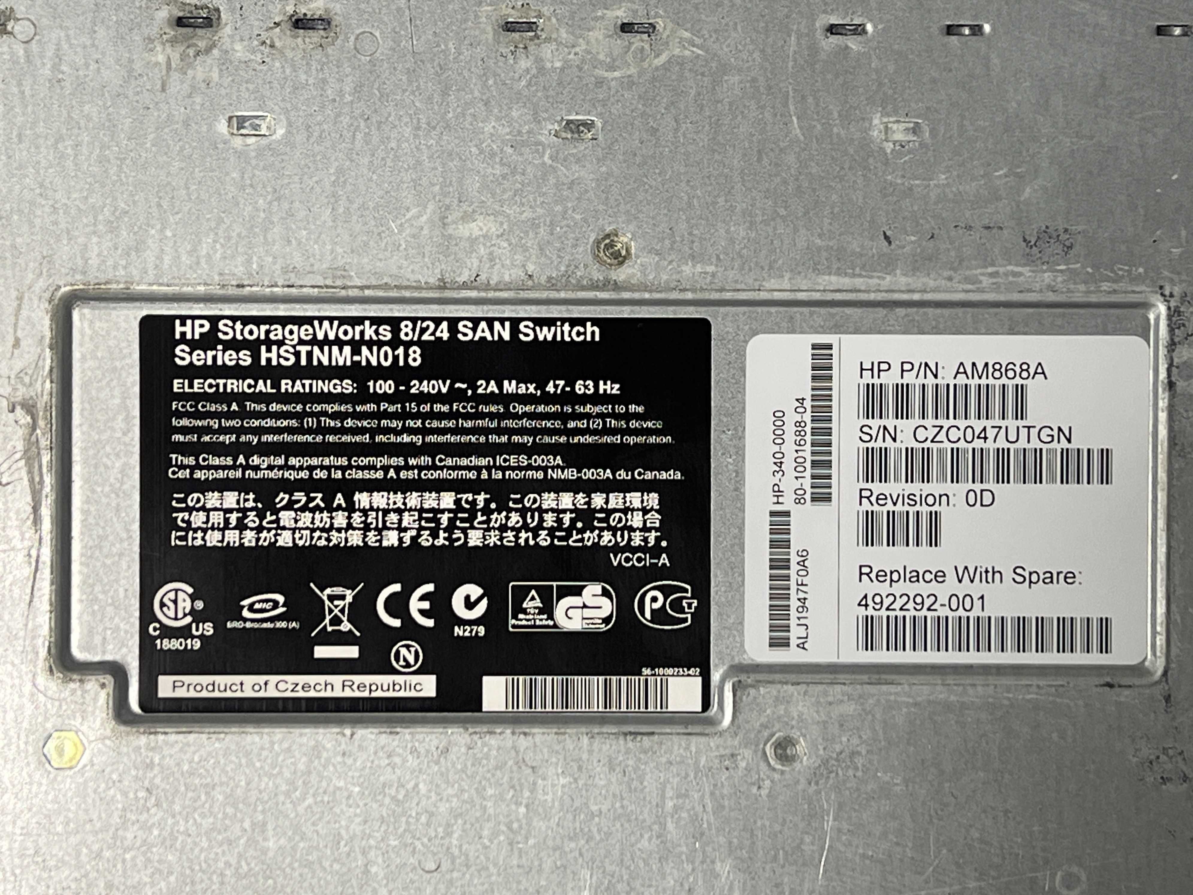 Hp Storageworks 8/24 San Switch (AM868B) - Usado