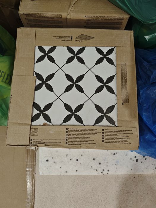 płytki patchwork clover black pattern 5m2