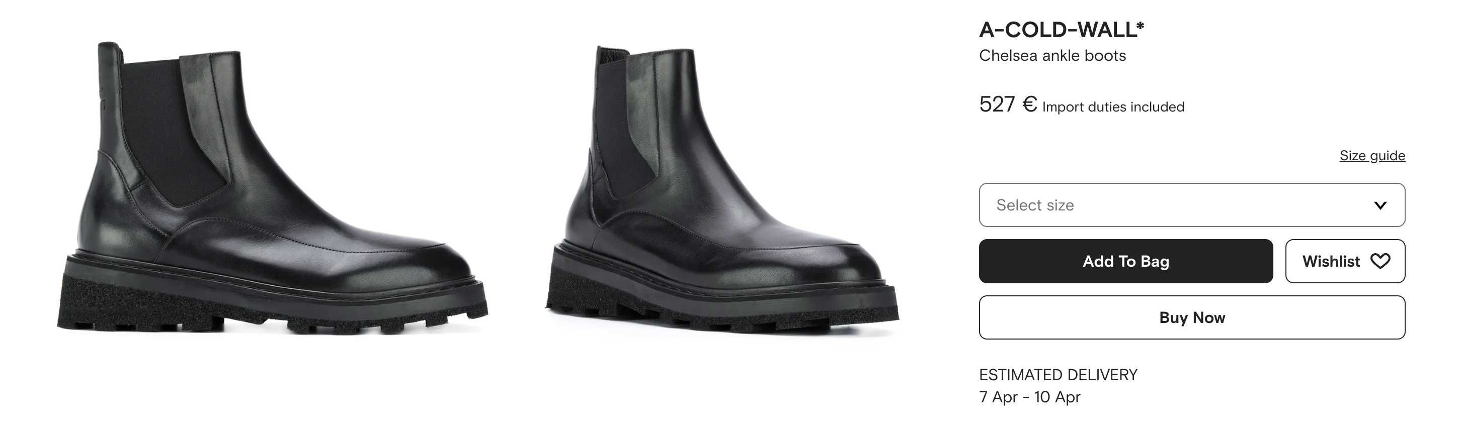 A Cold Wall Chelsea Ankle Boots Челсі