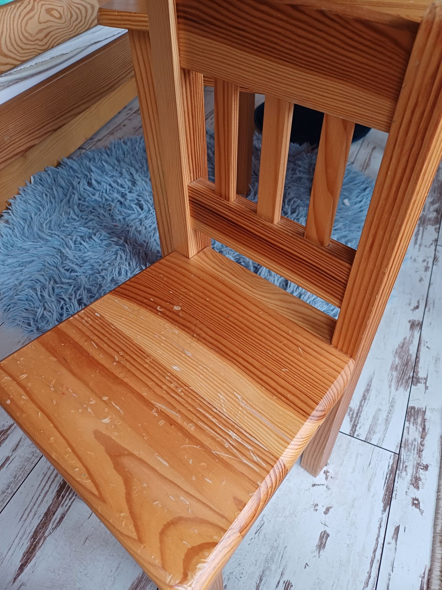 Komplet dla dziecka stół krzesła sosna lite drewno