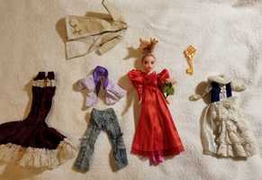 КУКЛА с розой (одежда, обувь, аксессуары) рост куклы - 30 см