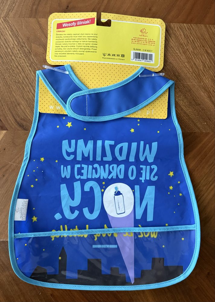 Nowy śliniak niemowlęcy Pan Dragon widzimy się o 2 w nocy