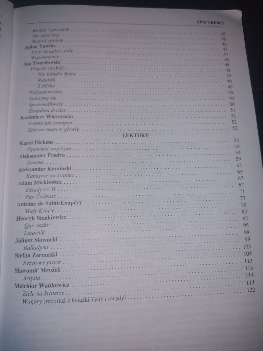 Ściąga, streszczenia  lektur do klasy 7 i 8 ksiażka