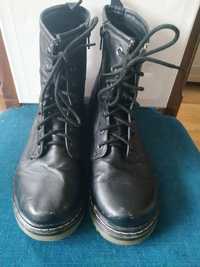 Buty DUNNES 37/4 trapery glany oficerki traperki czarne suwak