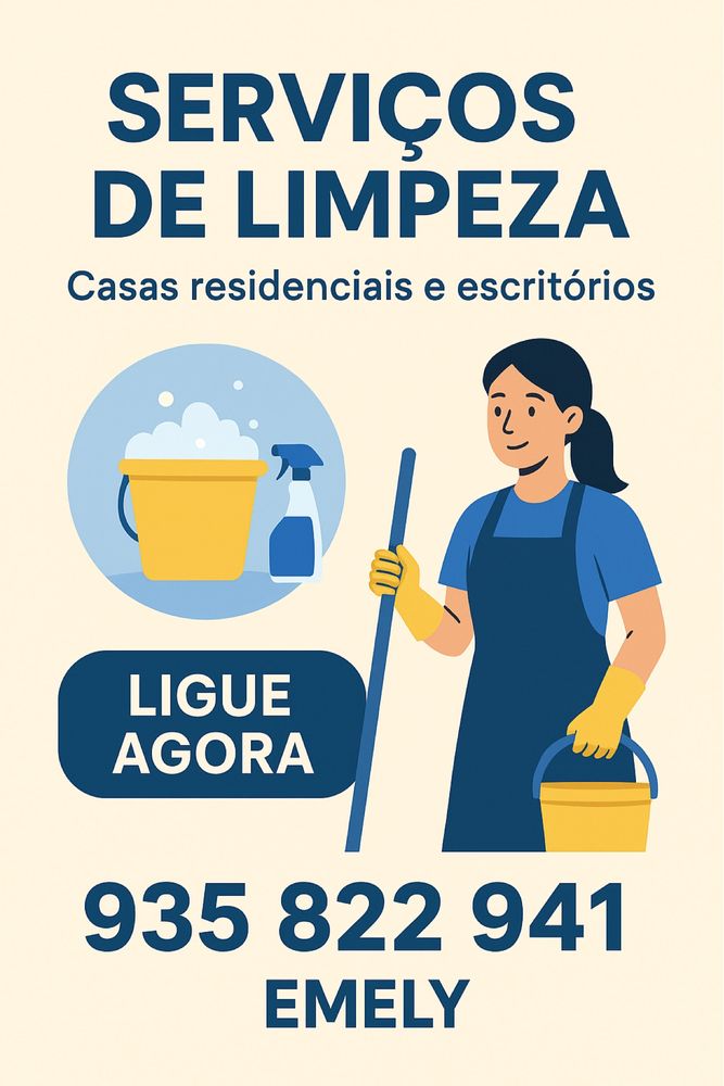Serviços de limpeza em casas residenciais e escritorios