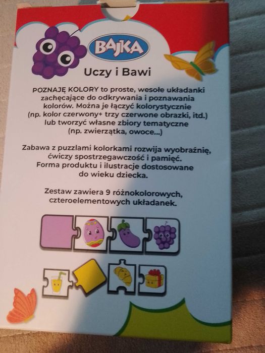 Poznaje kolory i Poznaje i rysuje kształty układanka małego Bystrzak