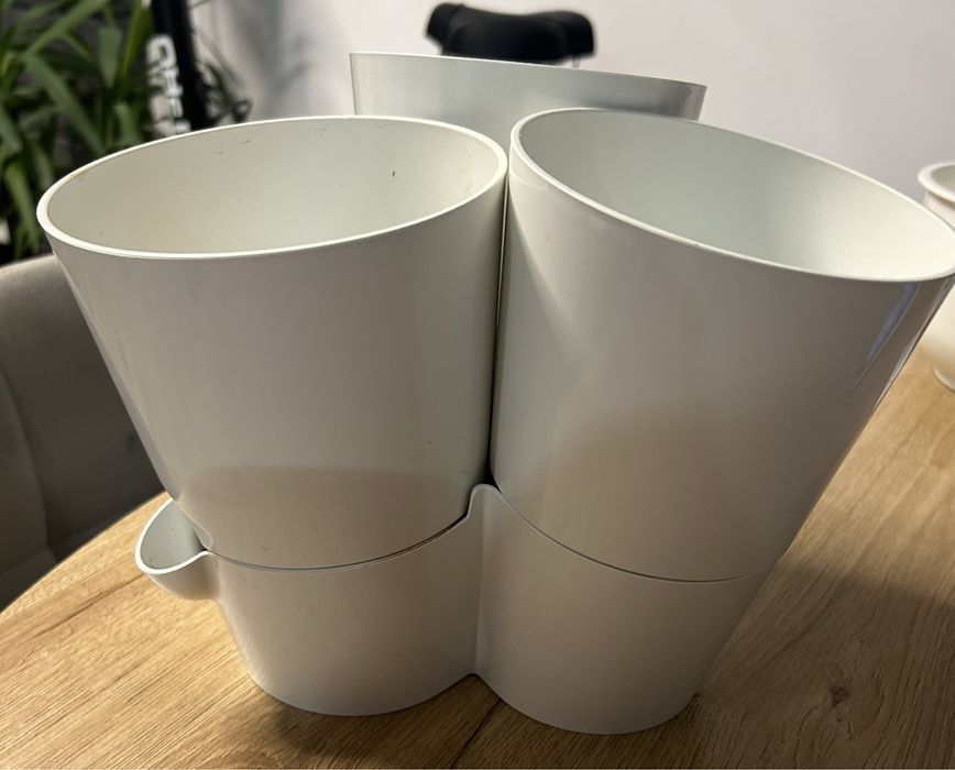 Doniczka biała 3 w 1, samonawadniajaca