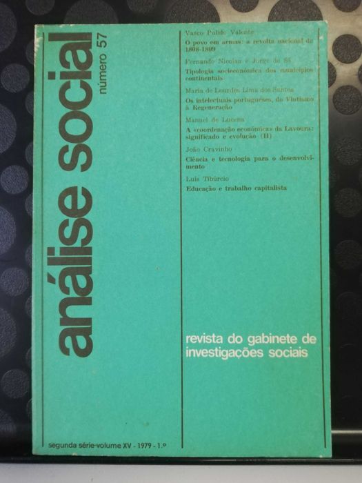 Análise Social, Revista do Gabinete de Investigações Sociais, N 57