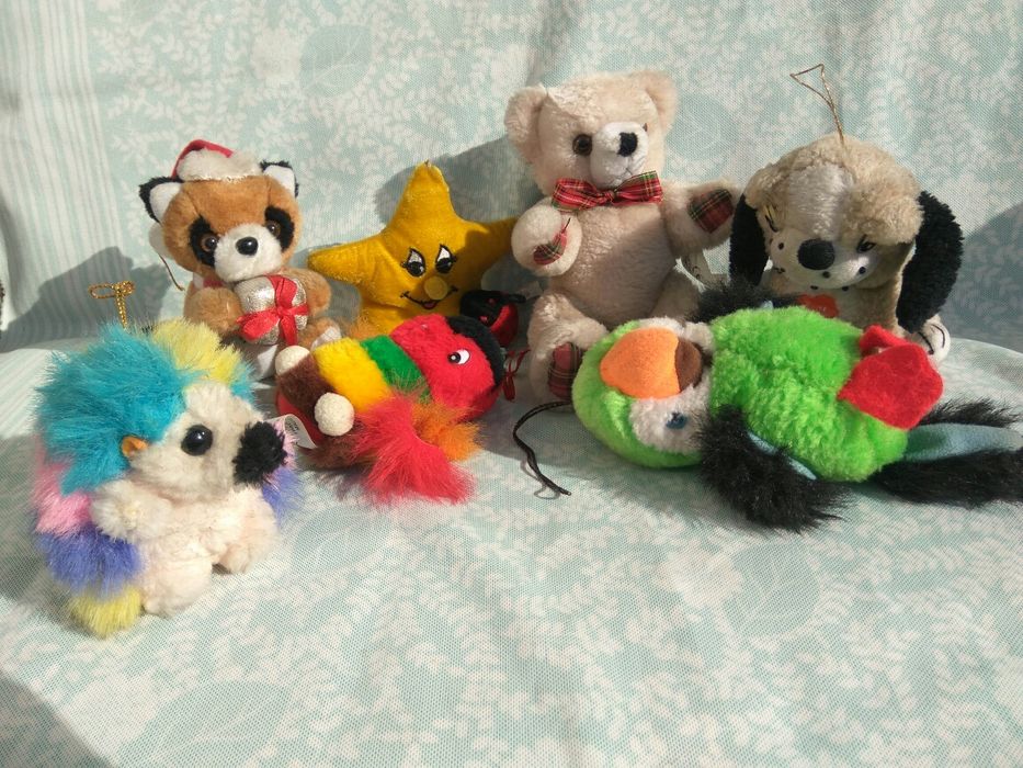 Zestaw maskotek pluszowych lata 90/00 małe maskotki