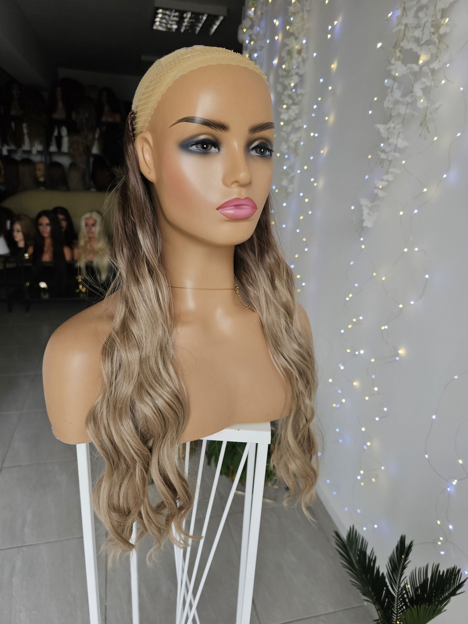 Przedłużenie włosów flip in clip in ombre blond 52cm naturalny efekt
