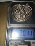 złom srebra w próbie 925, o wadze 20 gram