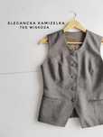 Elegancka kamizelka garniturowa szara kamizelka basic