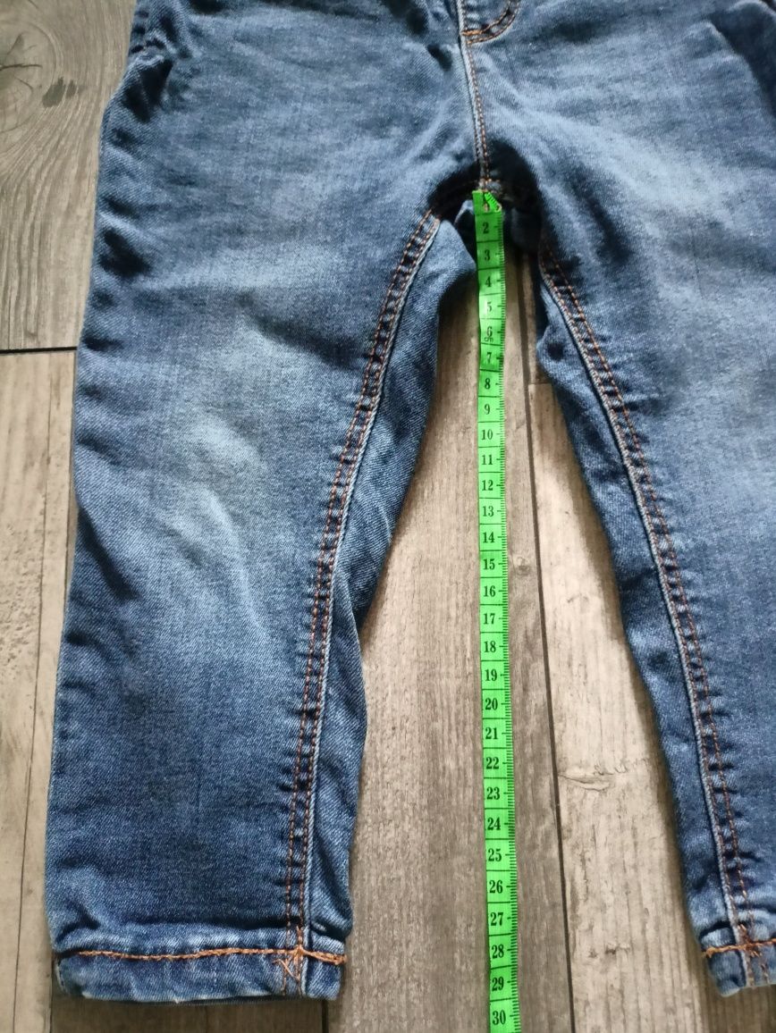 Spodnie chłopięce 92 jeansowe na gumce dla chłopca Primark eleganckie