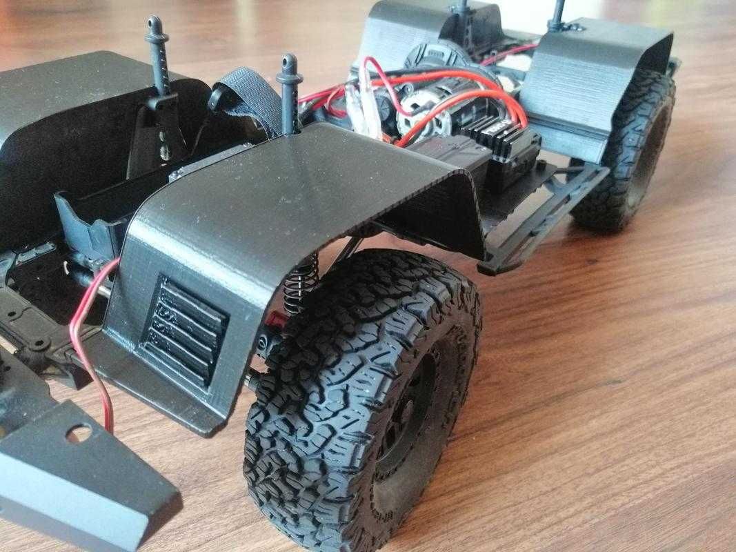 Nadkola błotniki do modelu RC Axial SCX10 II komplet 4 sztuki druk 3d