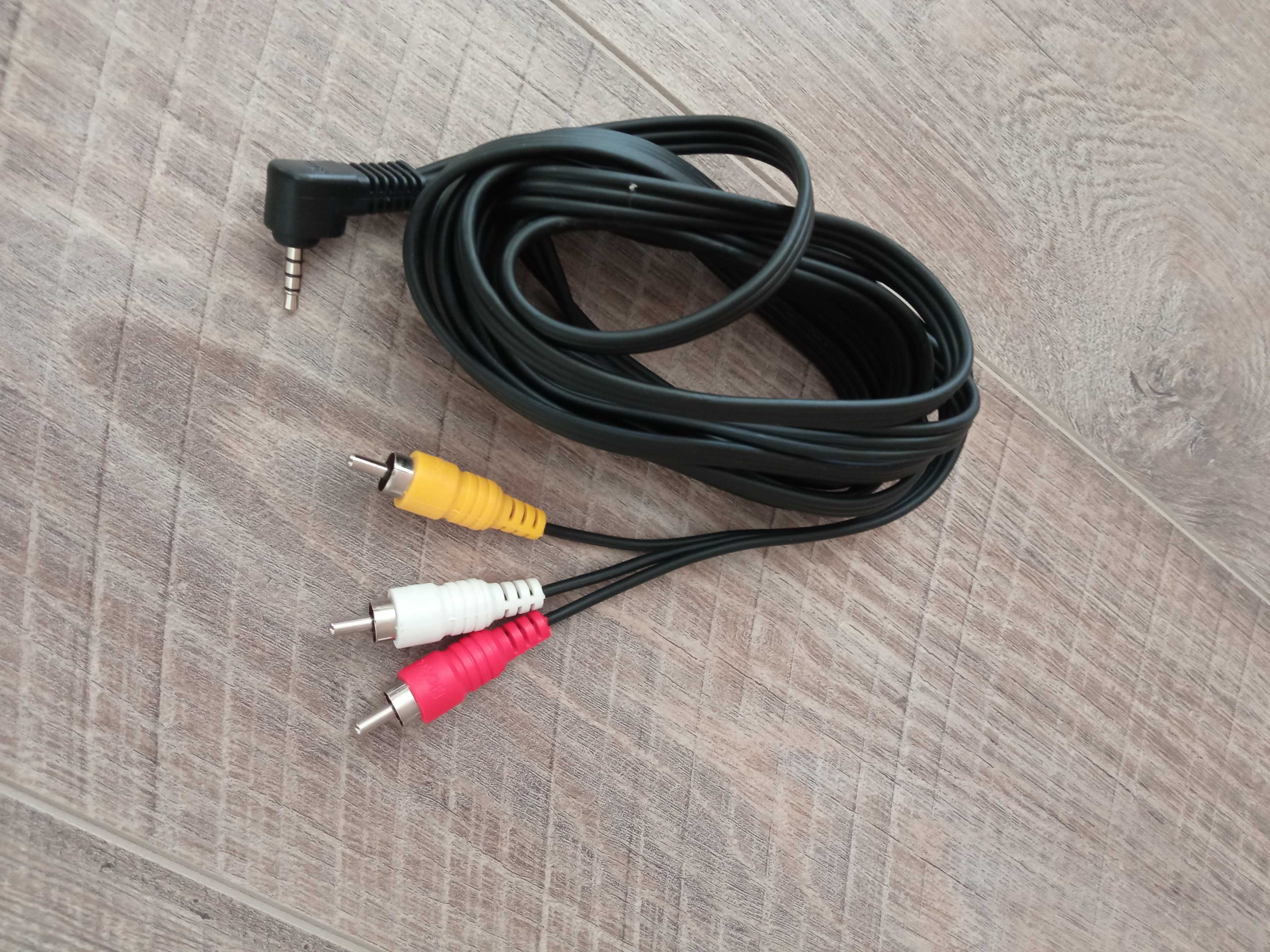 Кабель мультимедійний Jack 3.5mm male 4-pin to 3RCA довжина 3м.