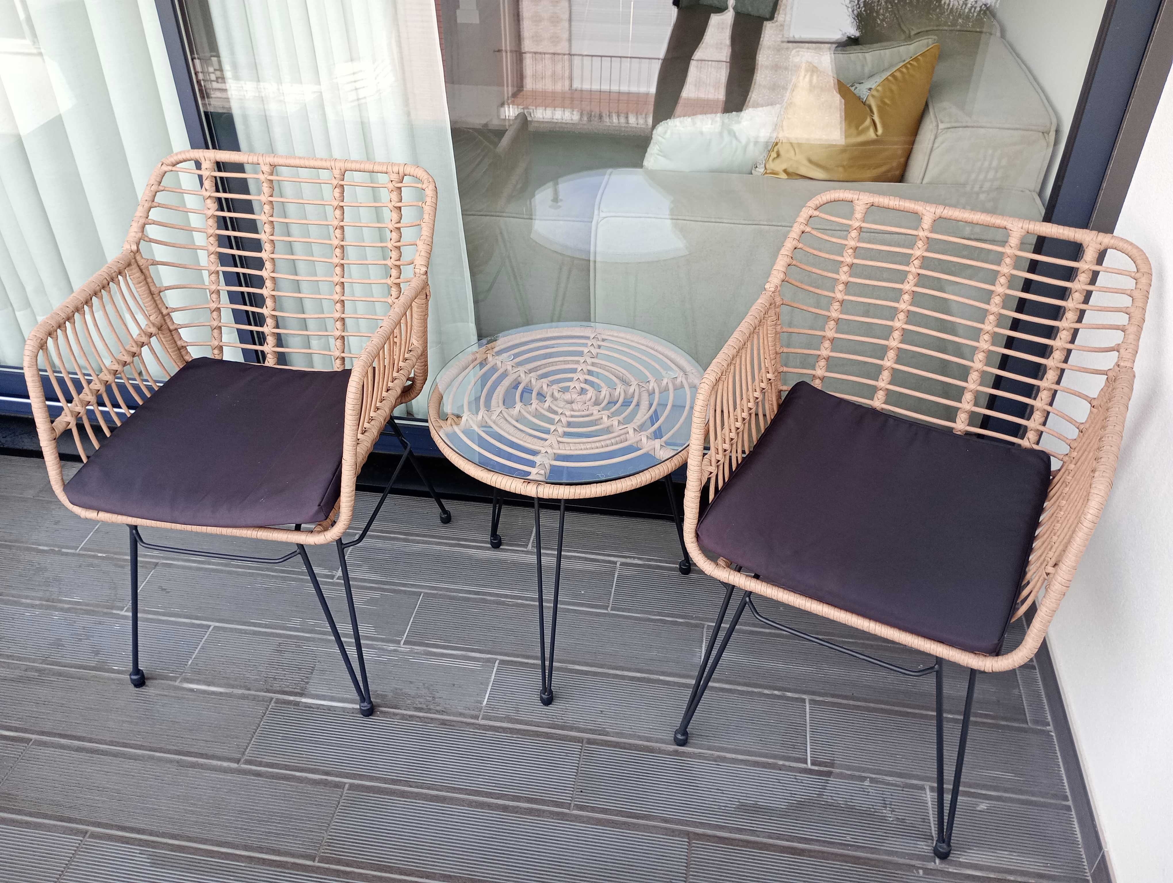 Conjunto jardim exterior cadeiras mesa