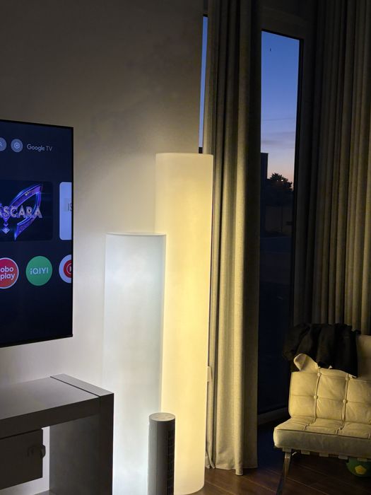 Candeeiros de pe cilindrico em pvc