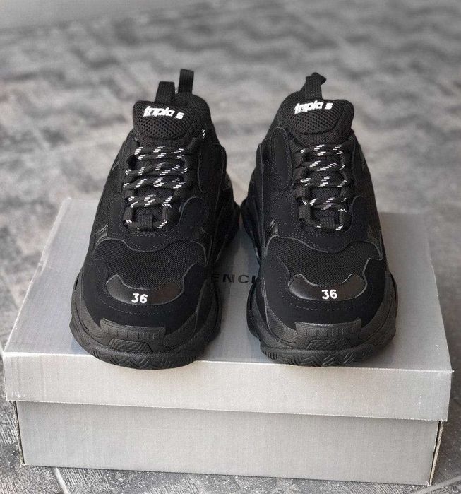 Buty czarne Balenciaga Triple S All Black 36-44