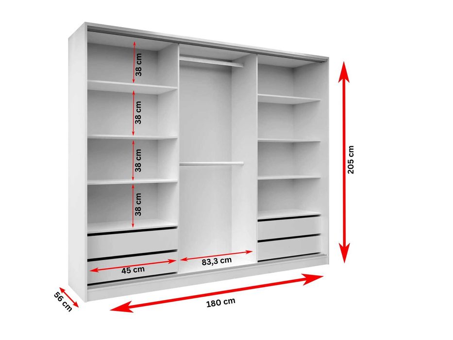 Promocja!!! Szafa przesuwna z lamelami 150x205x56
