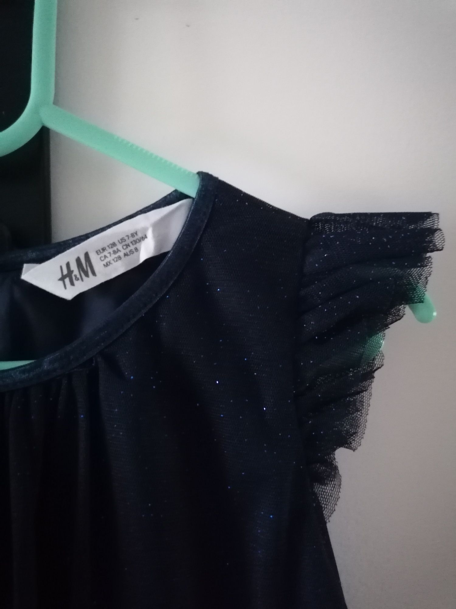 Sukienka z brokatem 7/8 lat H&M