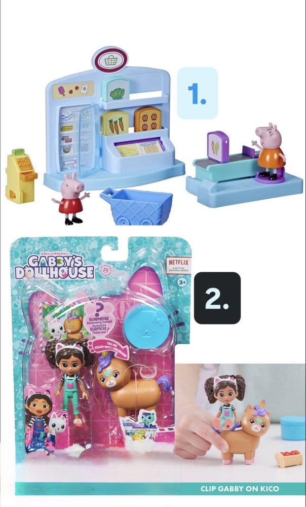 Peppa Pig Peppa’s Supermarket Playset, Gabby's Dollhouse