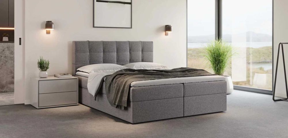 ŁÓŻKO KONTYNENTALNE DIANA 160/200+ Pojemnik  Materace wbudowane Bonell