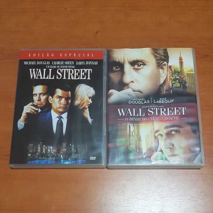 WALL STREET 1 e 2 O Dinheiro Nunca Dorme Michael Douglas/Charlie Sheen