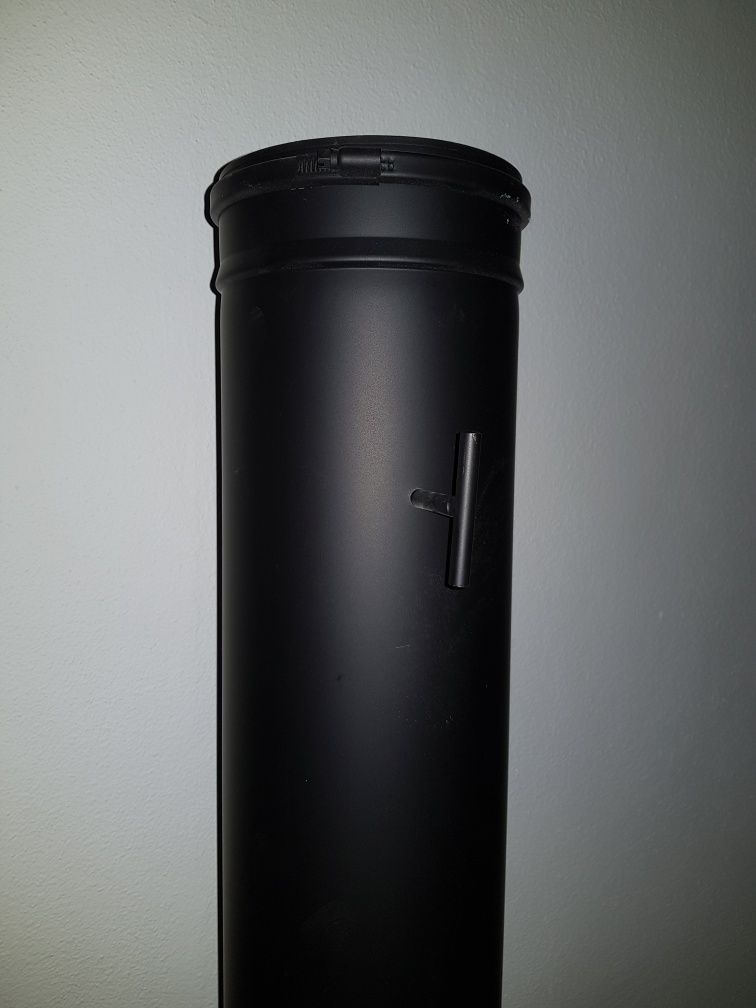 NOVO - Tubo inox + T com tampa para salamandra 150