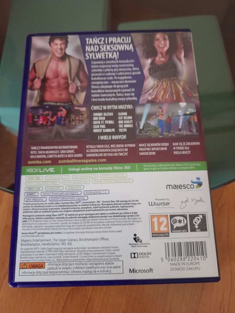 Kinect Zumba Fitness Core .Wersja polska.Stan idealny.X box 360