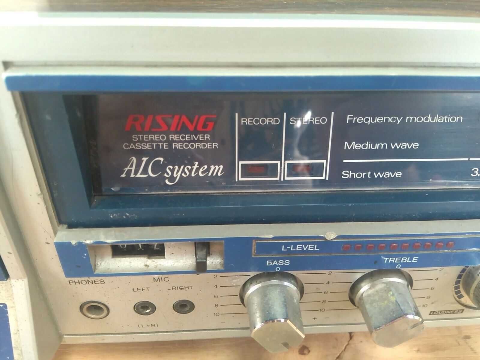 Vintage Radio Vinyl Cassette Player RESING STR-S777PMC made Japan
