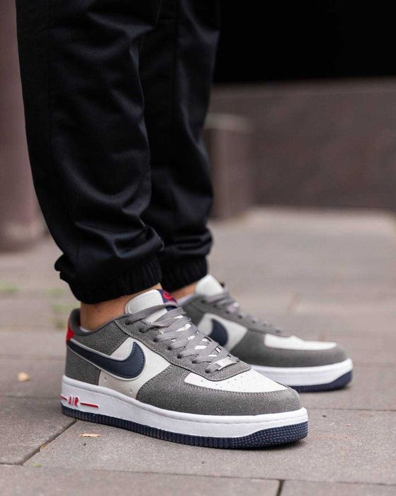 Кросівки Nike Air Force Grey Blue Red premium i96