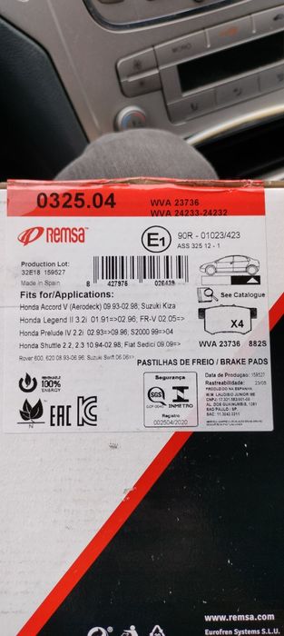 Колодки новые Honda Accord V, Legend, Prelude, Shuttle