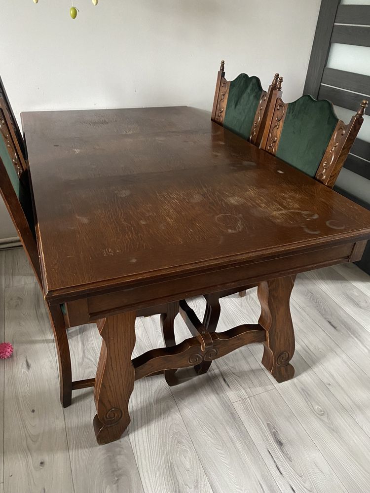 Stylowy stół + 4 krzesła