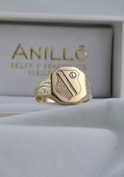 Złoty męski sygnet Legii 14k Au.585 sygnet Legia Warszawa