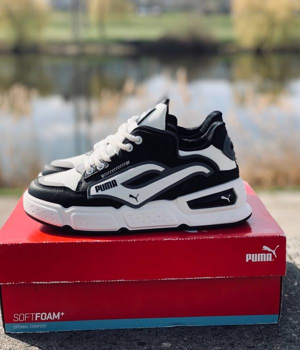 Мужские кроссовки Puma Белые кожаные кроссовки Пума Чоловічі кросівки