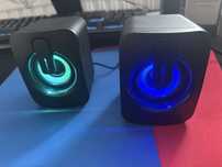 Głośniki komputerowe stereo RGB | USB + AUX 3,5 mm