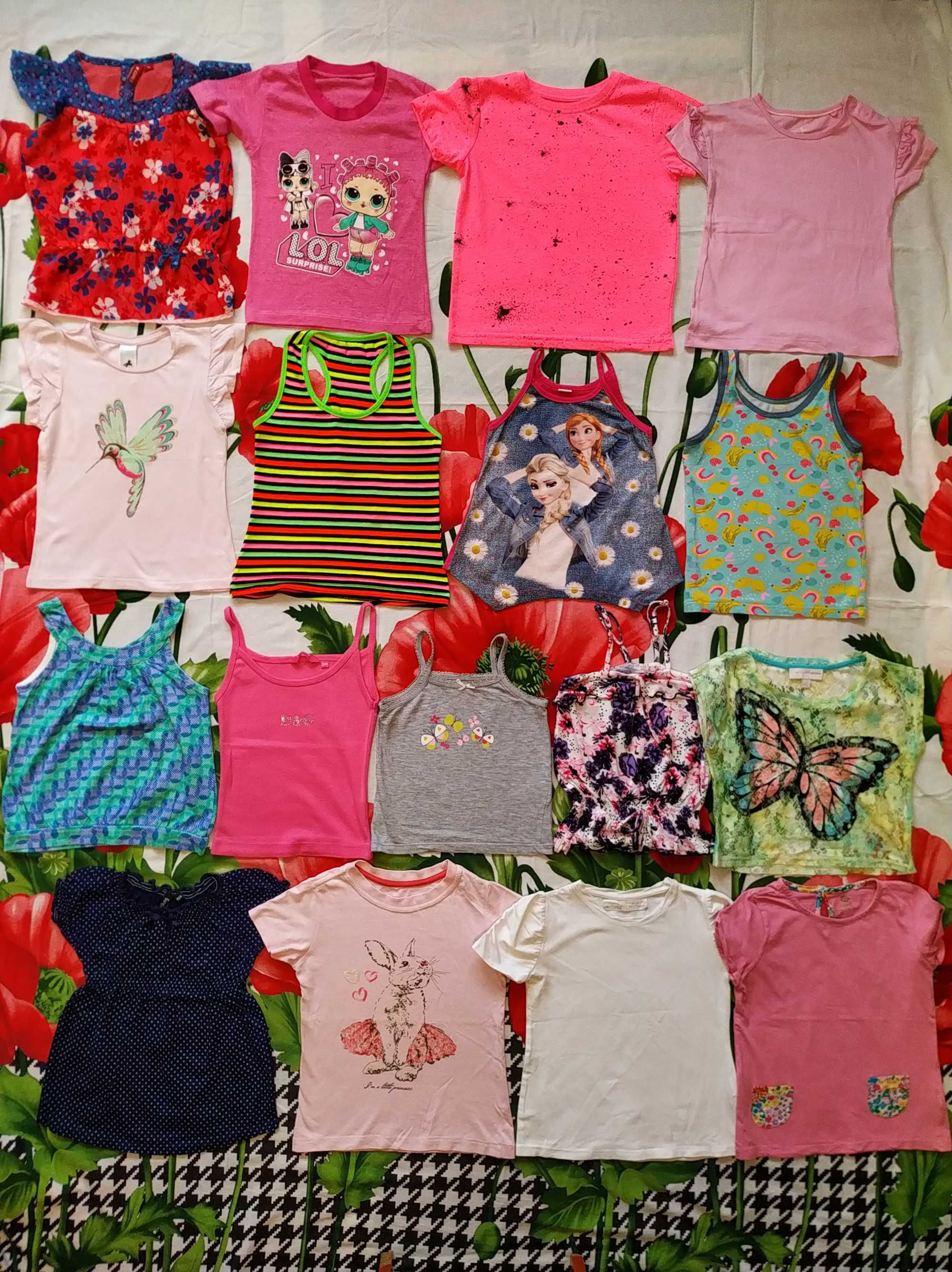 Яскраві,літні футболки,майки для дівчинки 3-4 роки