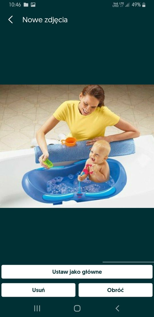 Fisher Price wanienka z dopływem anatomiczna dla niemowlaka