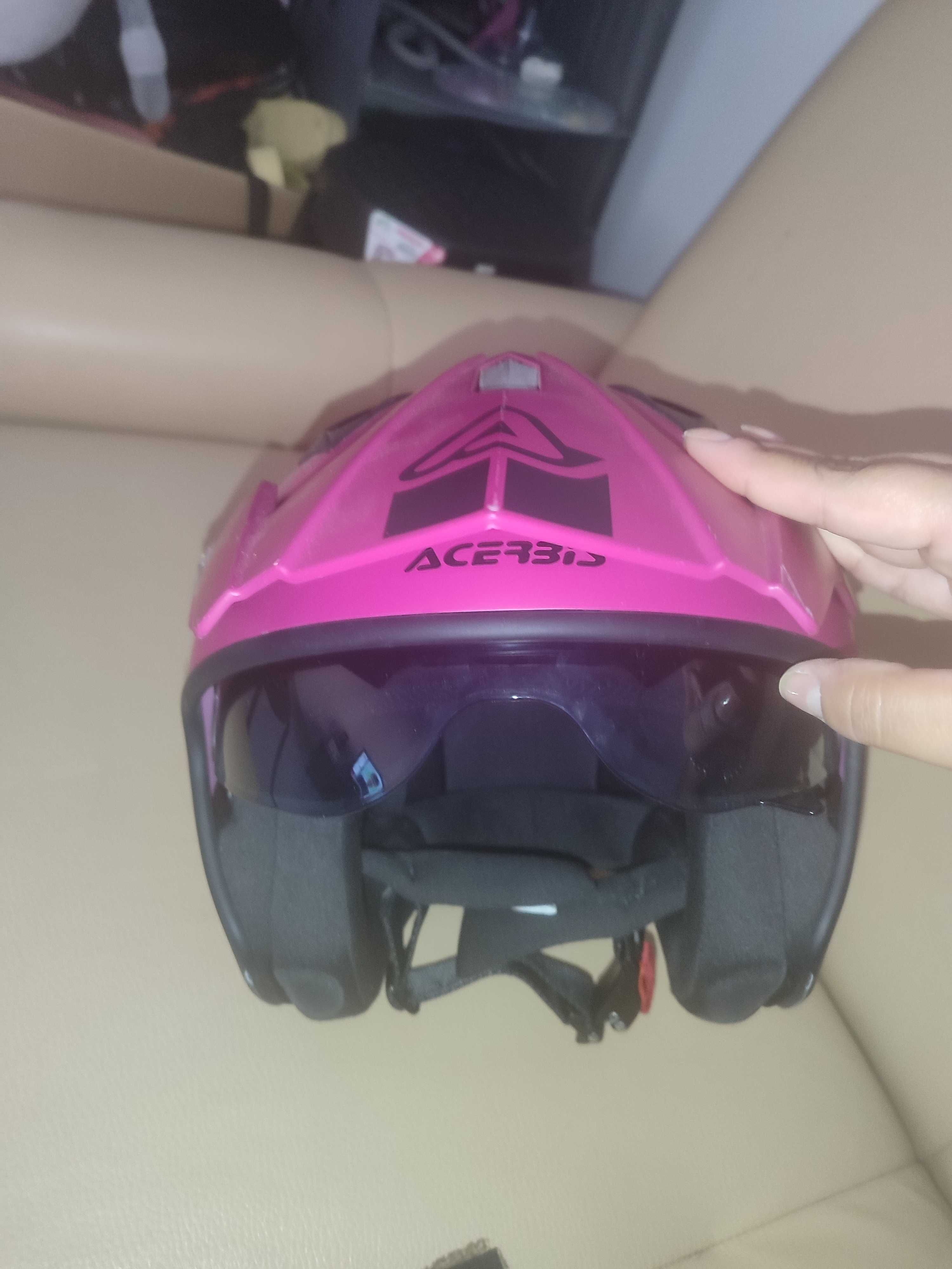 Capacete mota mulher