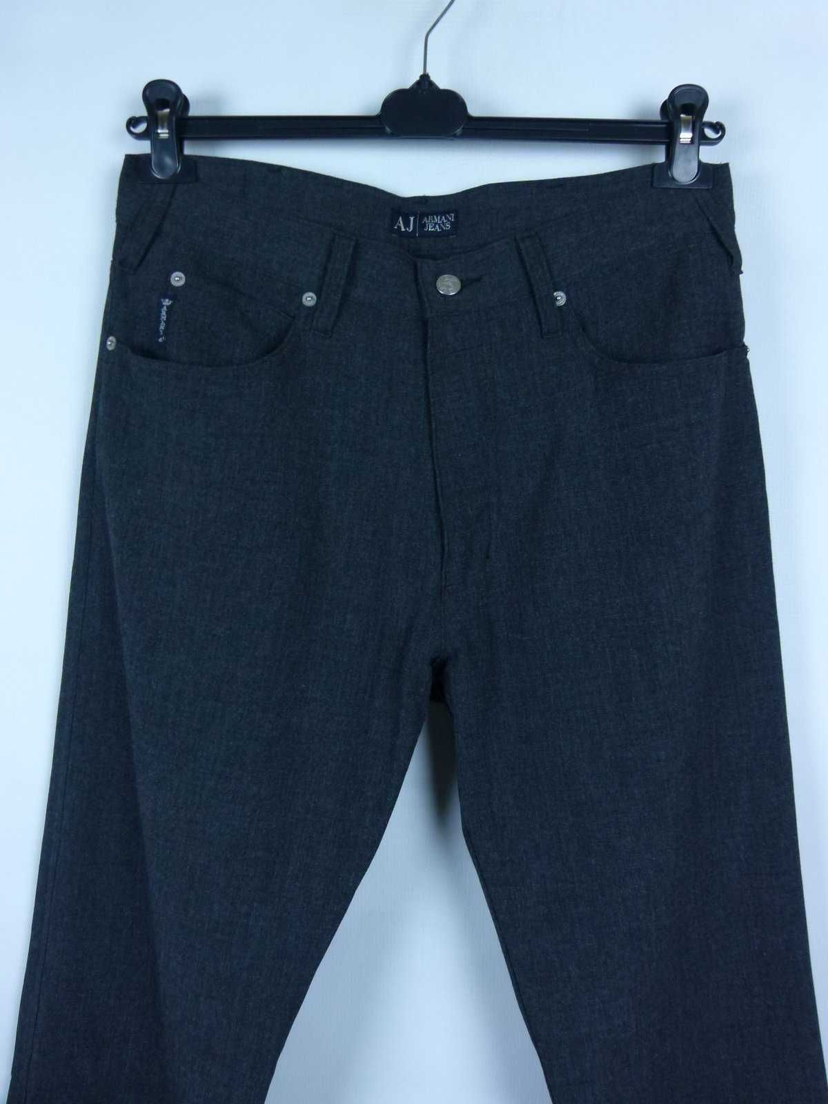 Armani Jeans Comfort Fit męskie szare spodnie vintage / 34 pas 84 cm