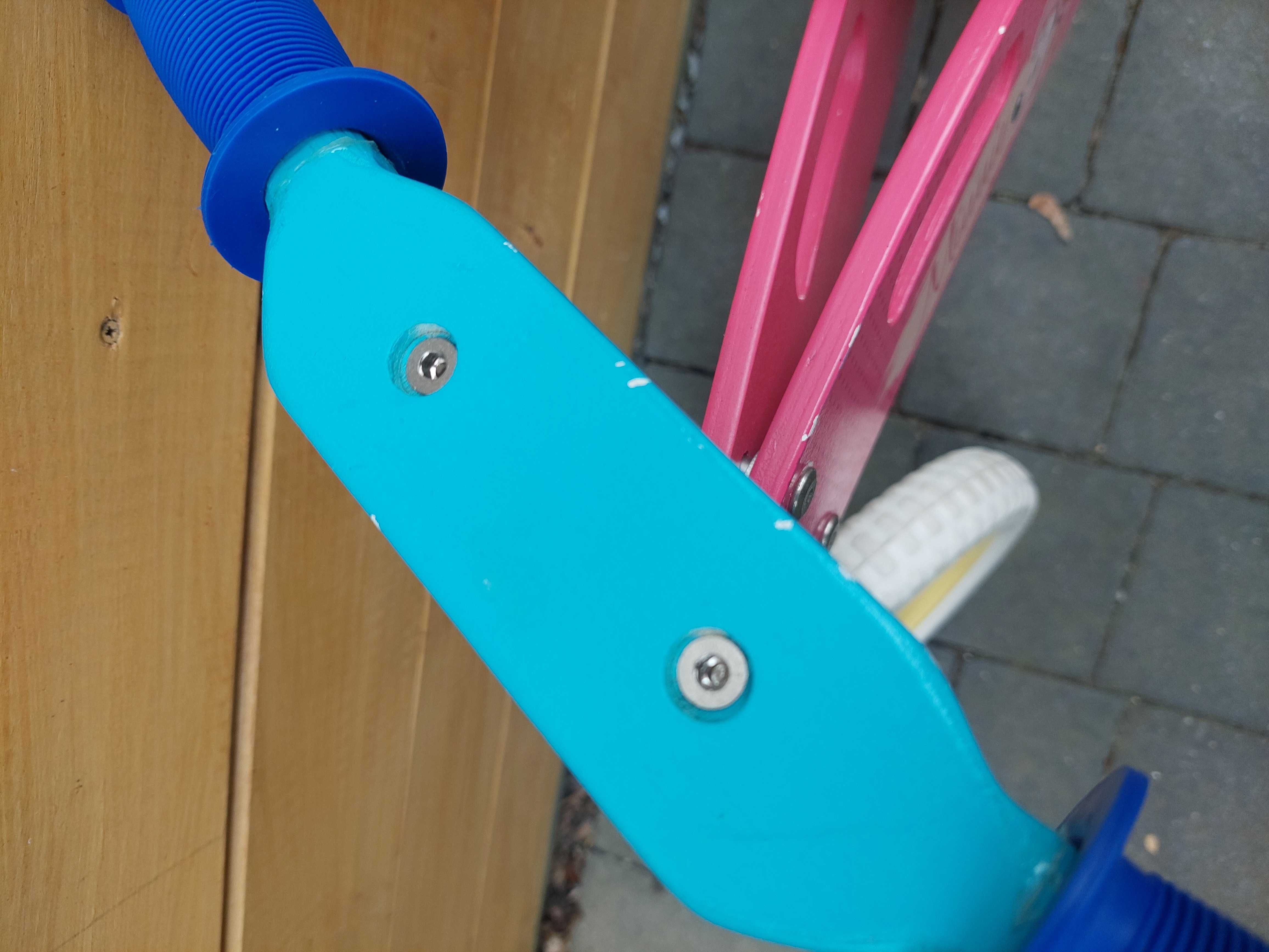 Rower biegowy drewniany Myszka Mini 12" różowy Bie7