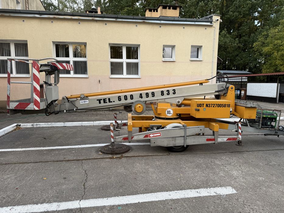 Podnosnik koszowy na przyczepie 15m