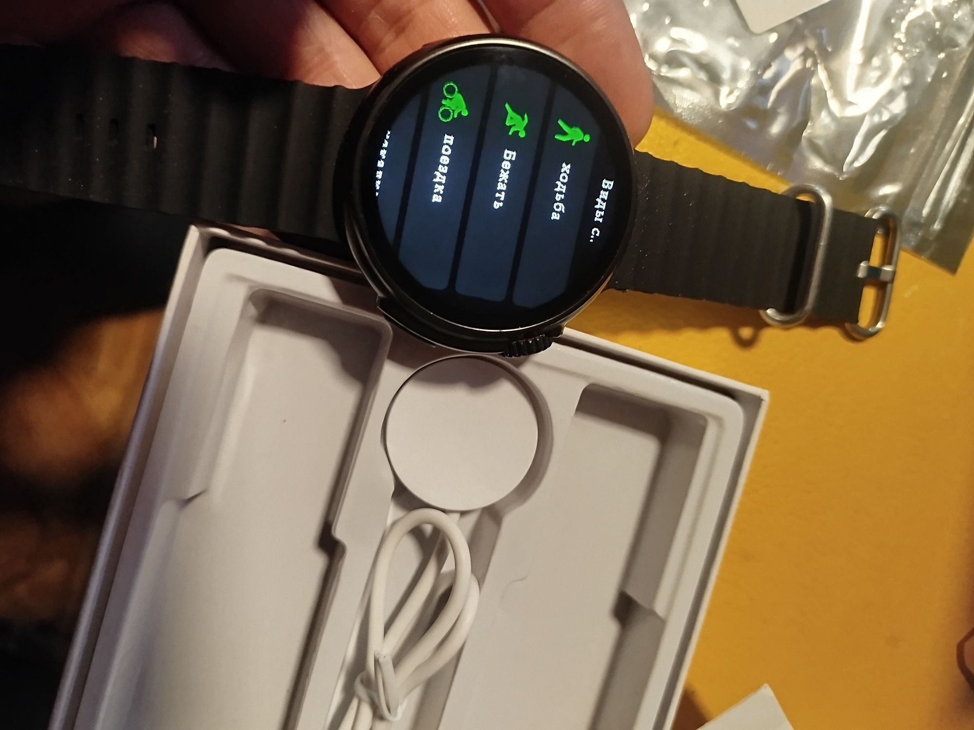 Смарт часы,amoled. IP67. Беспроводная зарядка.
