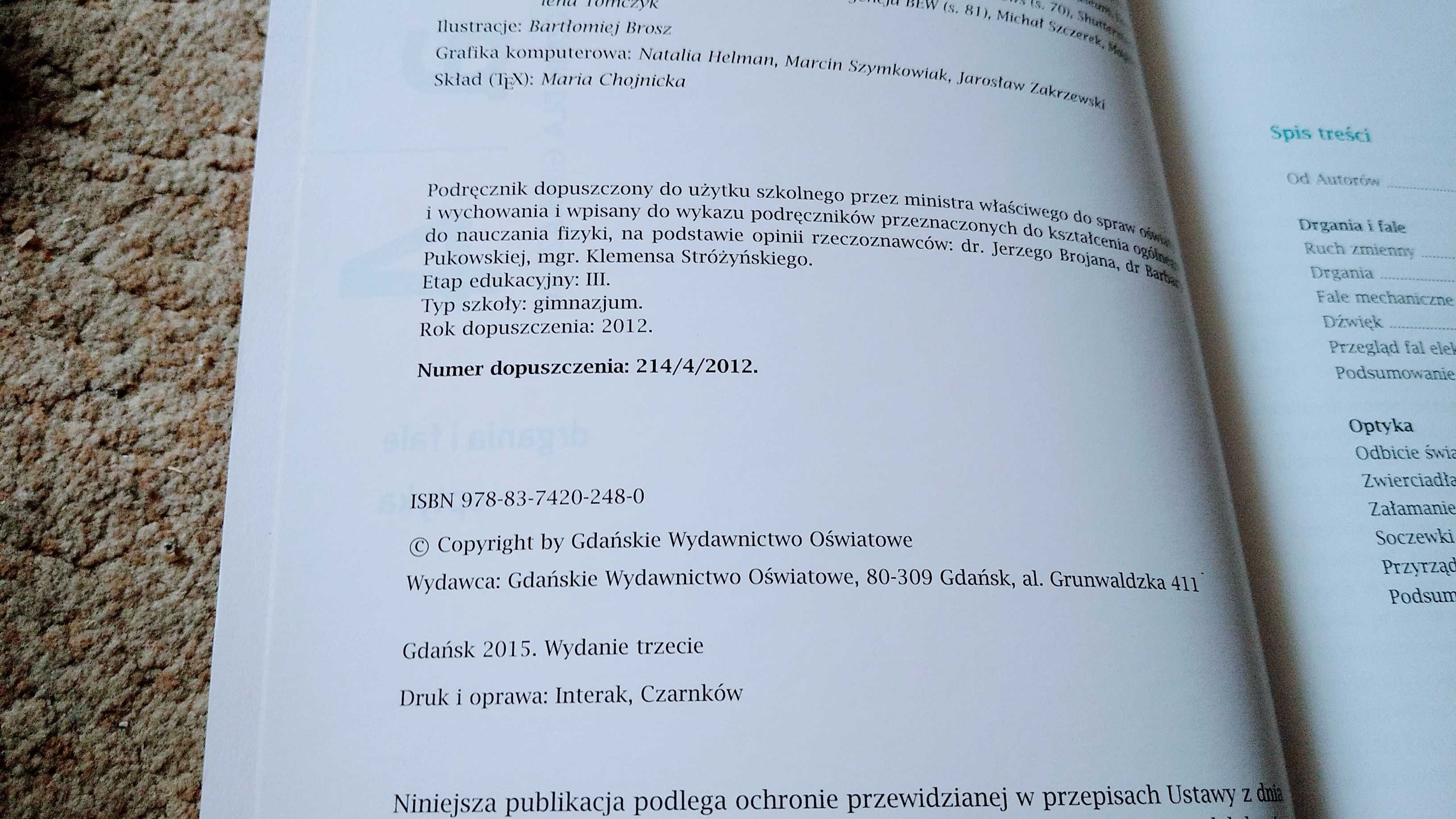 Fizyka 4 podręcznik gimnazjum drgania i fale, optyka Horodecki