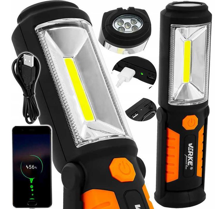 Profesjonalna latarka led  LED Z AKUMULATOREM LI-ION + USB