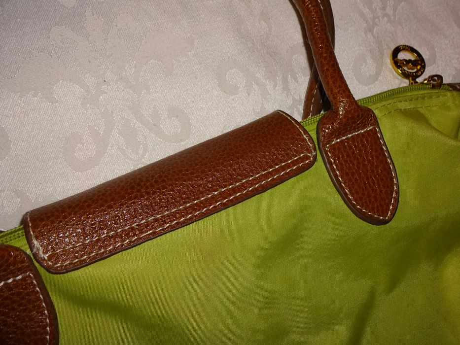 LONGCHAMP zielona / brązowa torebka