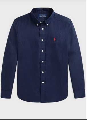 Синя сорочка з льону Polo Ralph Lauren на 7 років