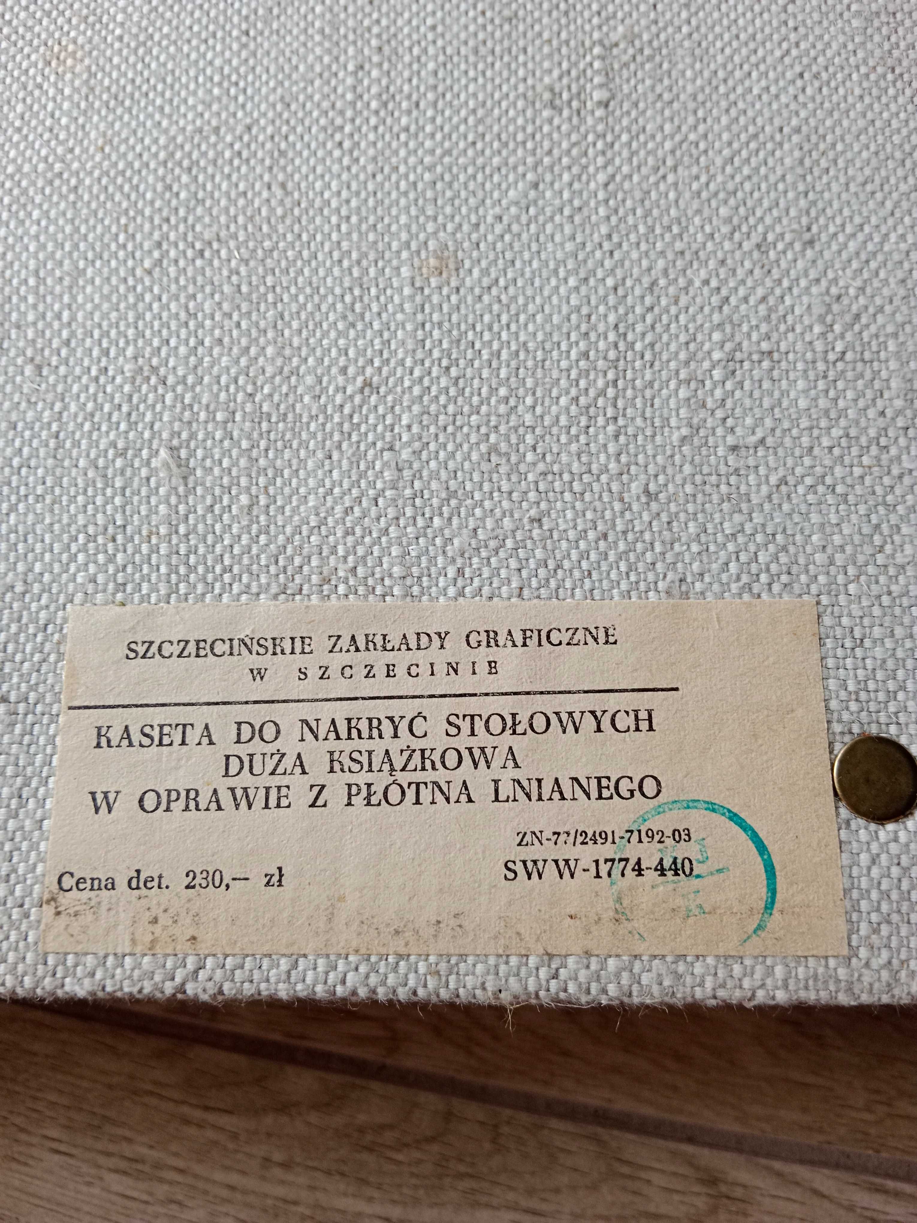 Zestaw komplet sztućców PRL Gerlach Poland 24 el. paski stare vintage