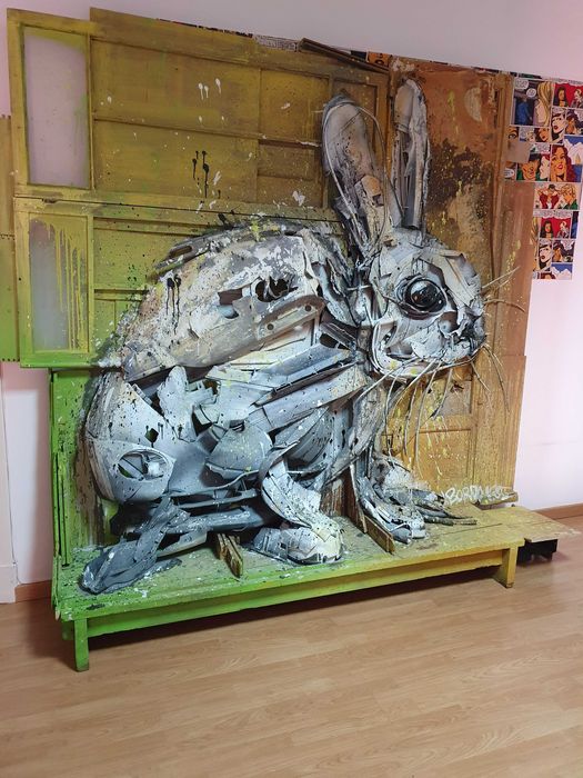 Escultura volumétrica, Assemblage, original único de Bordalo II