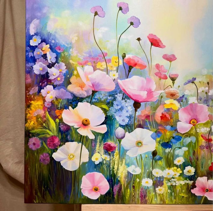 Картина Квіти Рослини | Олія на Полотні | 60х80 см | Живопис